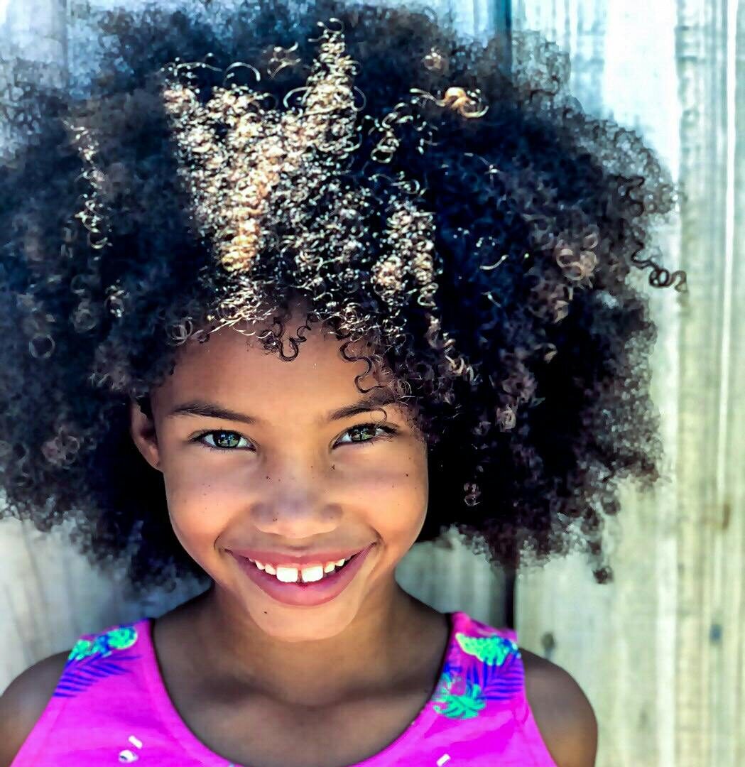 Smiling african american girl