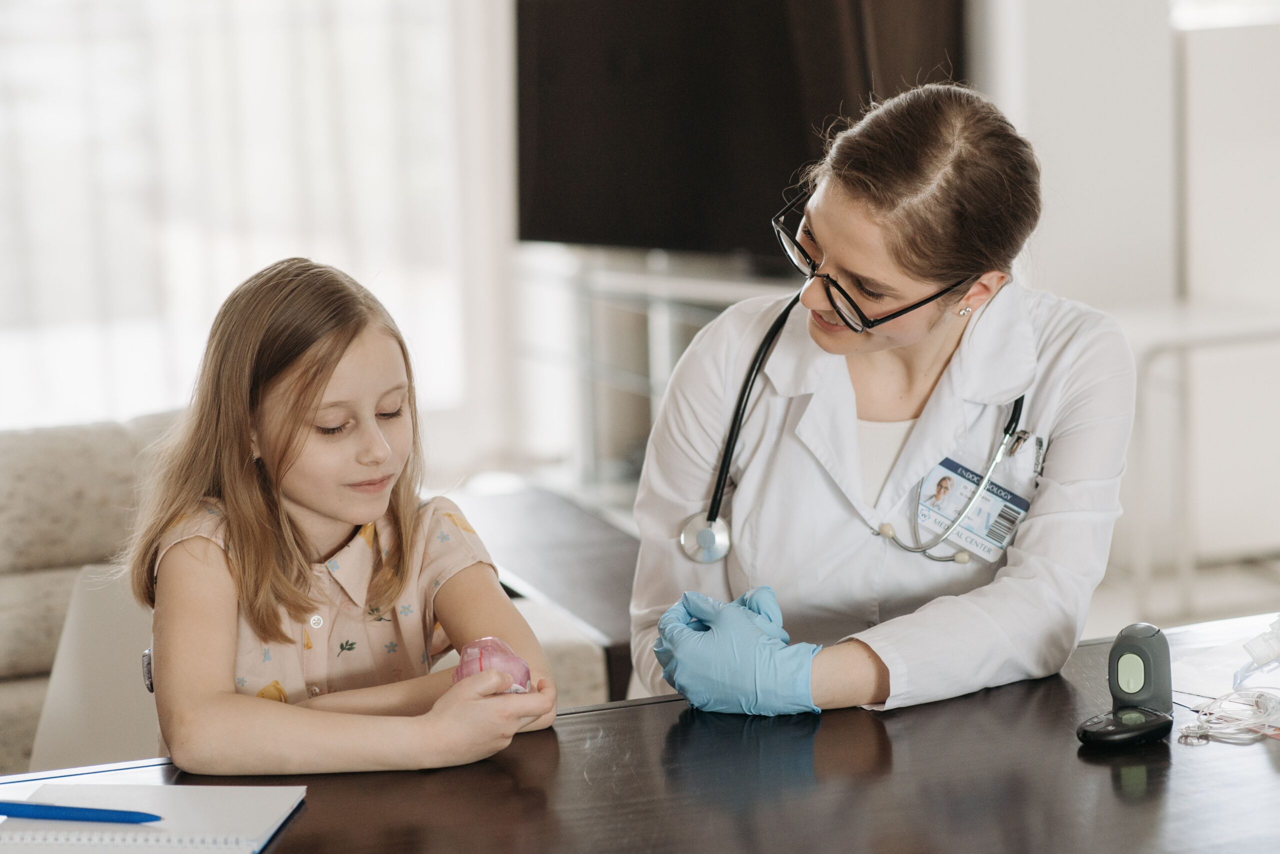 Dr with Blonde Girl at Home