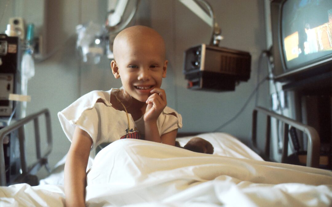 Girl with Cancer in Hospital Bed